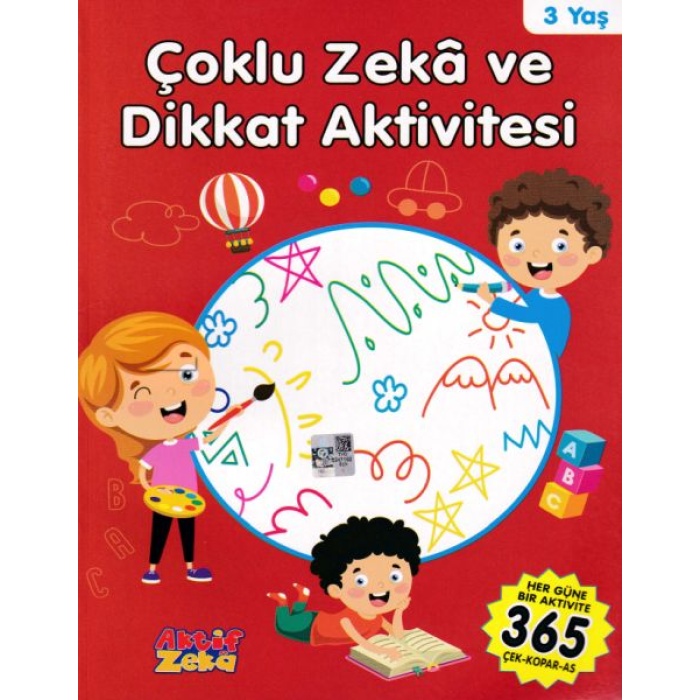 3 Yaş Çoklu Zeka Ve Dikkat Aktivitesi - Kırmızı Kitap