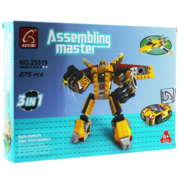 Assembling Master 3 In 1 273 Parça Sarı Dönüşen Robot