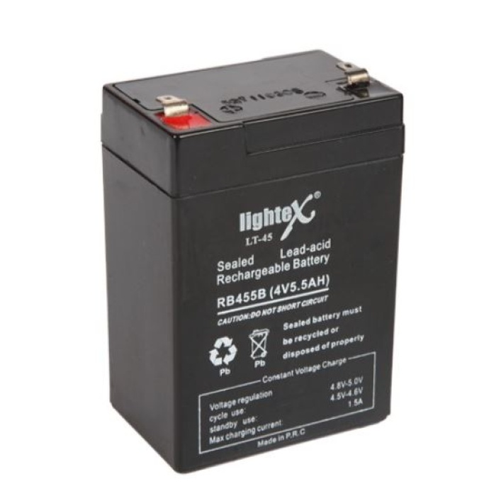 Lightex Lt-45N 4 Volt - 5 Amper Kuru Akü (Işildak Aküsü) (4172)