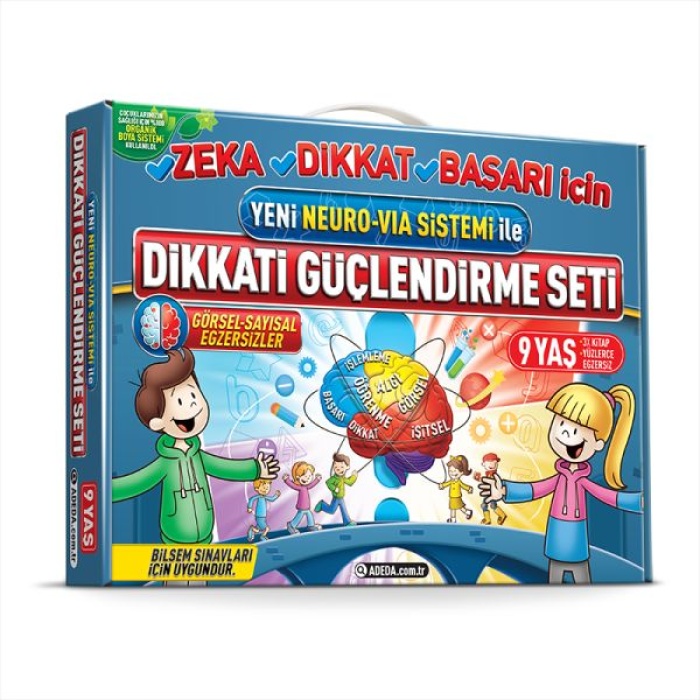 Dikkati Güçlendirme Seti 3. Sınıf 9 Yaş (3 Kitap Karton Kutu Set)