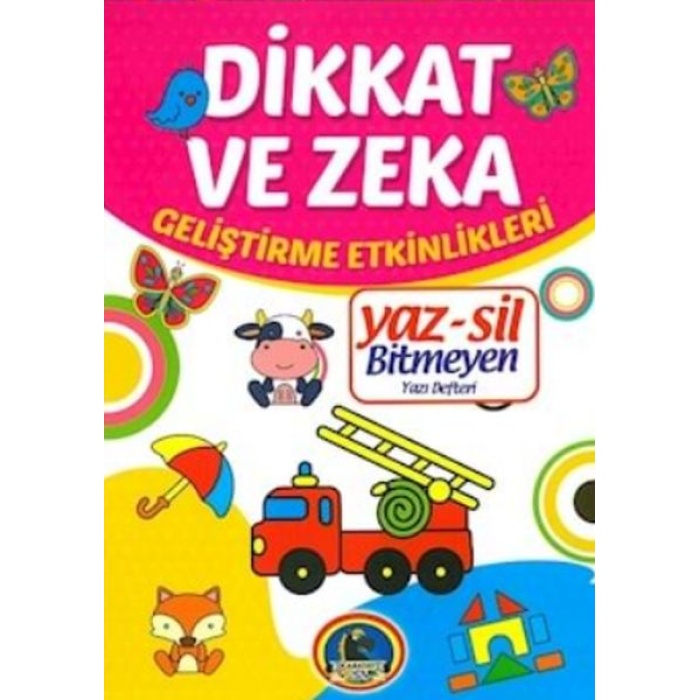 Yaz-Sil Dikkat Ve Zeka Bitmeyen Yazı Defteri+Tahta Kalem