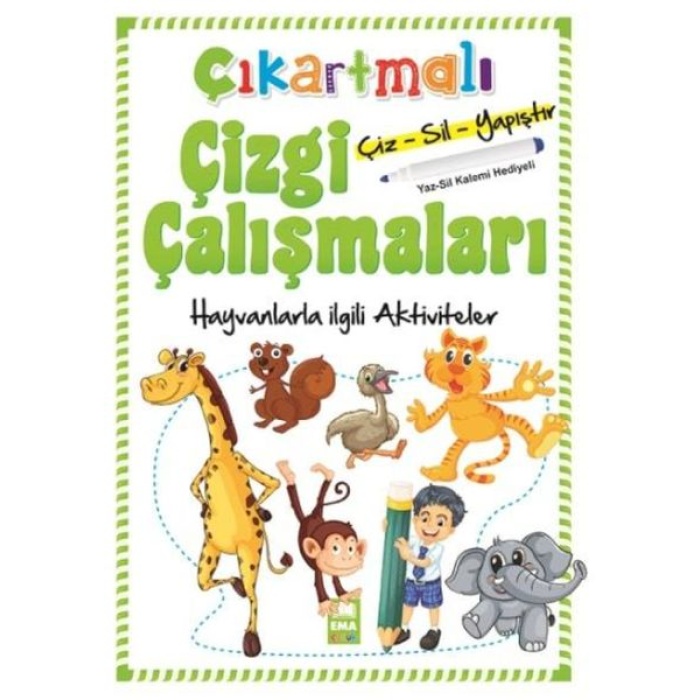 Çıkartmalı Çizgi Çalışmaları - Hayvanlarla İlgili Aktiviteler