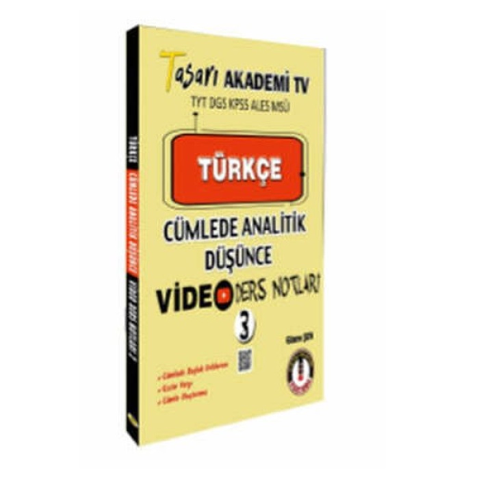 Tasarı Türkçe Cümlede Analitik Video Ders Notları 3