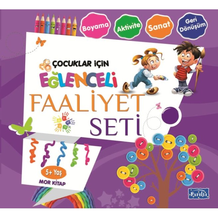 Eğlenceli Faaliyet Seti - Mor Kitap - 5+ Yaş