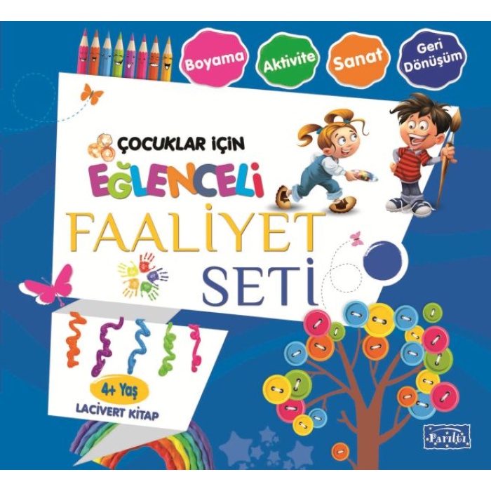 Eğlenceli Faaliyet Seti - Lacivert Kitap - 4+ Yaş