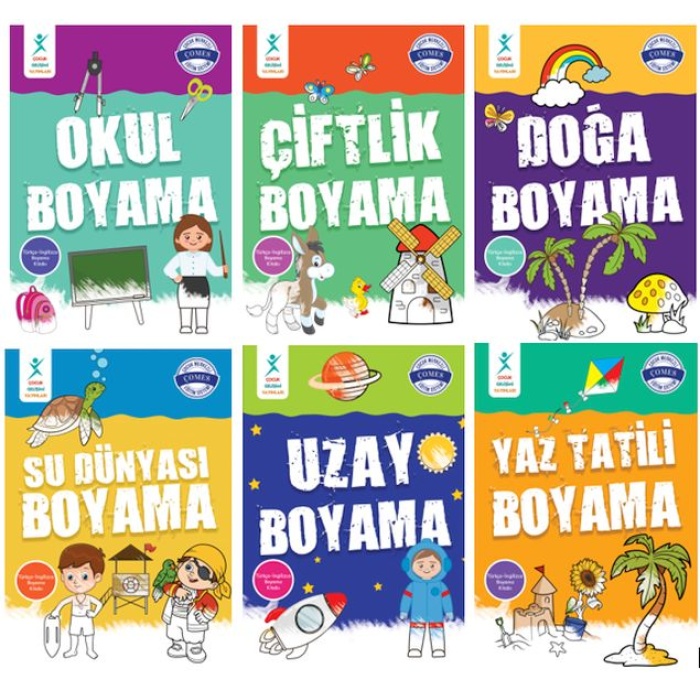 Çocuk Gelişimi Türkçe İngilizce Boyama Seti