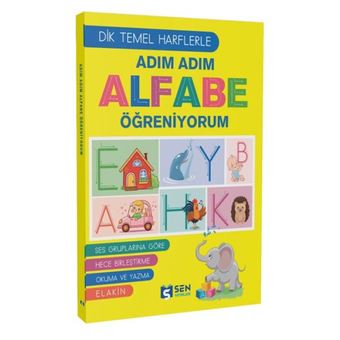 Adım Adım Alfabe Öğreniyorum (Dik Temel Harflarle)