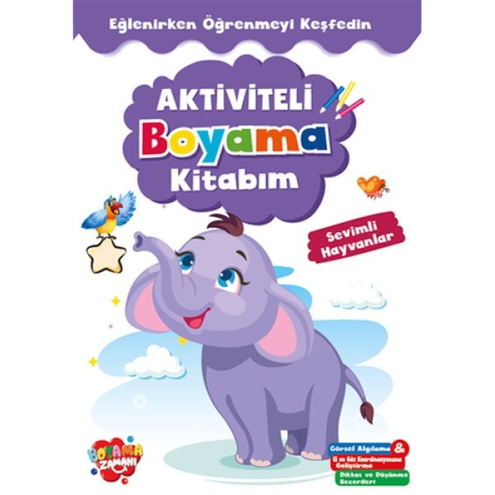 Aktiviteli Boyama Kitabı Sevimli Hayvanlar