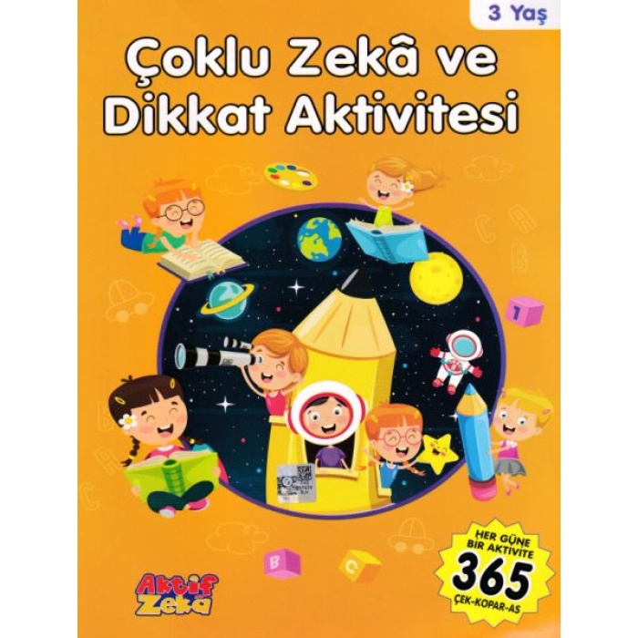 3 Yaş Çoklu Zeka Ve Dikkat Aktivitesi - Turuncu Kitap