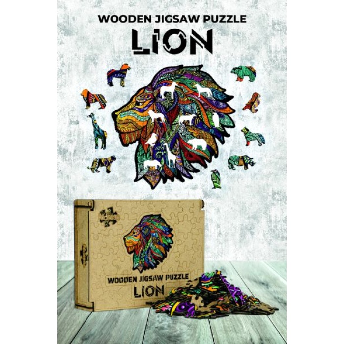 Ahşap Puzzle - Lion (130 Parça)