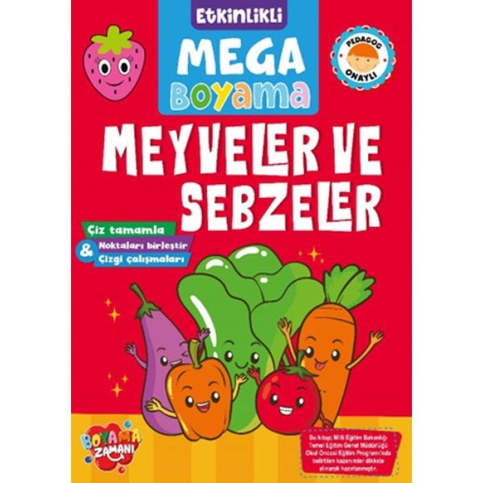 Etkinlikli Mega Boyama - Meyveler Ve Sebzeler