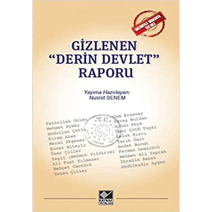 Gizlenen Derin Devlet Raporu