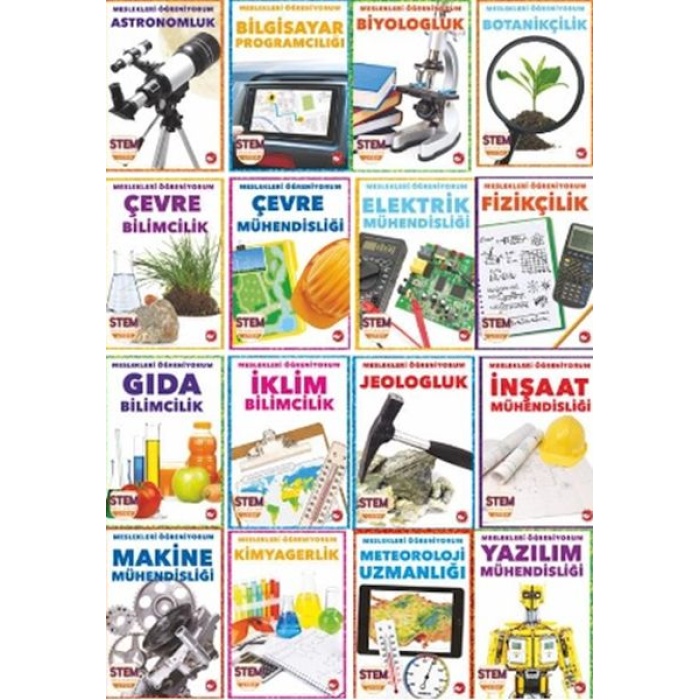 Meslekleri Öğreniyorum Set - 16 Kitap