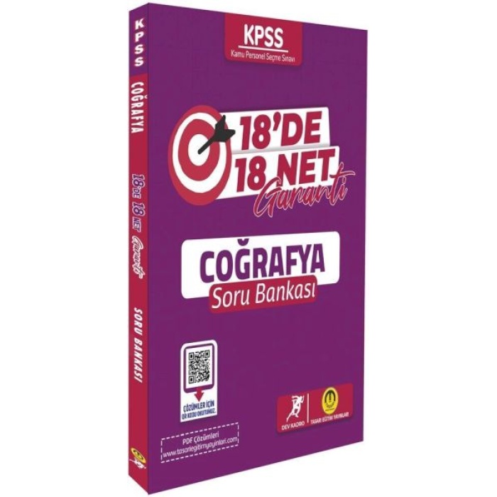 Tasarı Yayınları Kpss Coğrafya 18 De 18 Net Garanti Soru Bankası