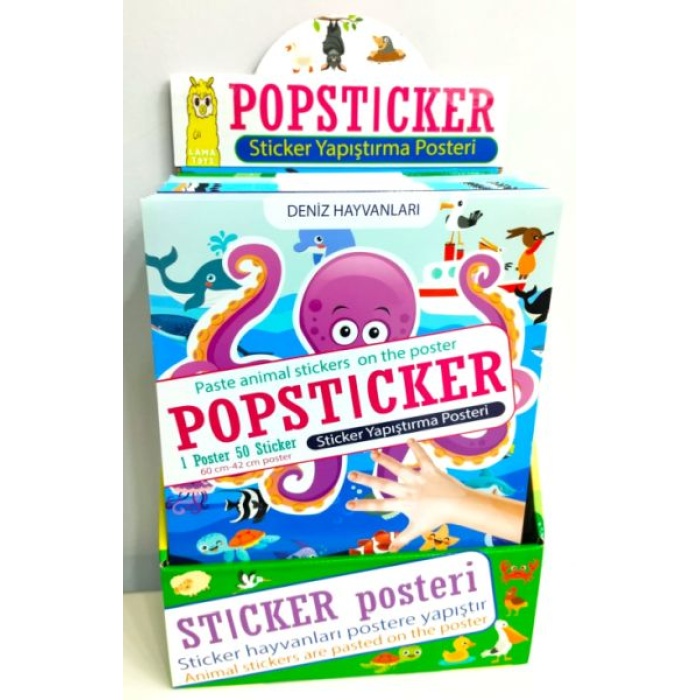 Popsticker-Sticker Yapıştırma Posteri-Stand