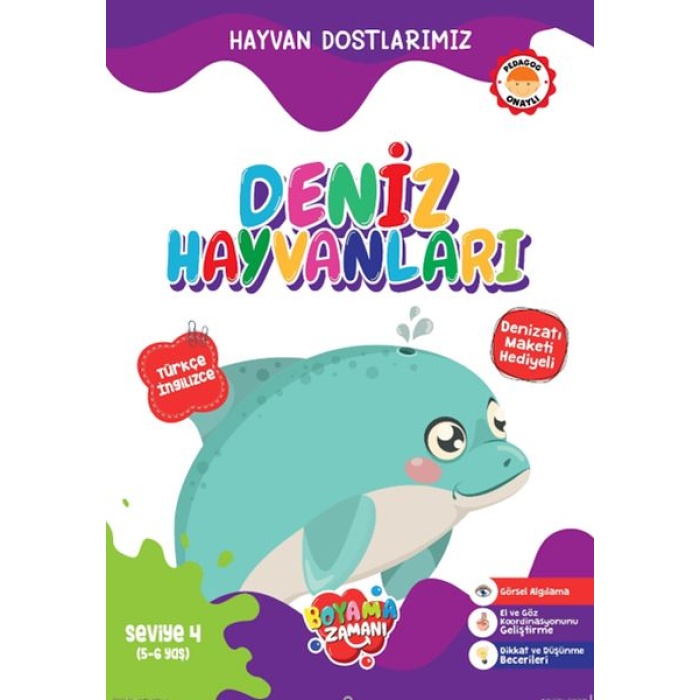 Hayvan Dostlarımız - Deniz Hayvanları Seviye 4 (5-6 Yaş)