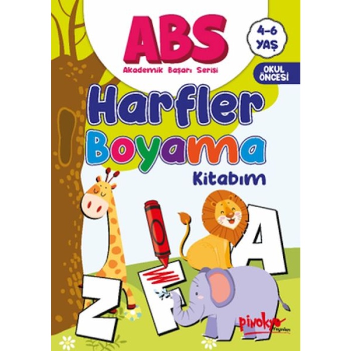 Abs 4-6 Yaş Harfler Boyama Kitabım