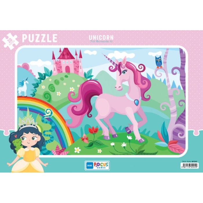 Unicorn (Tek Boynuzlu At) - Puzzle 30 Parça