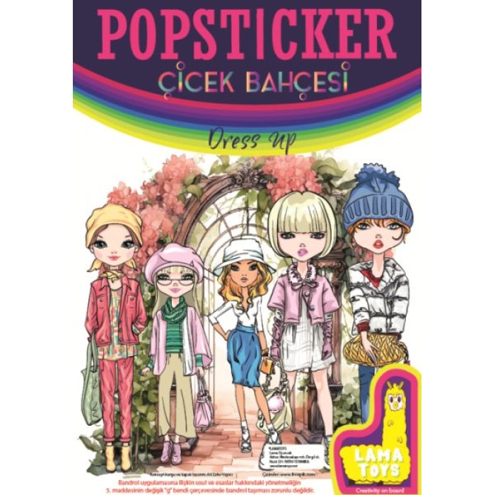 Çiçek Bahçesi Boyama Kitabı Popsticker