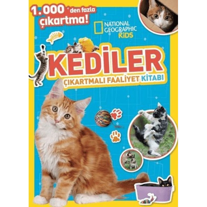 Kids Kediler Çıkartmalı Faaliyet Kitabı