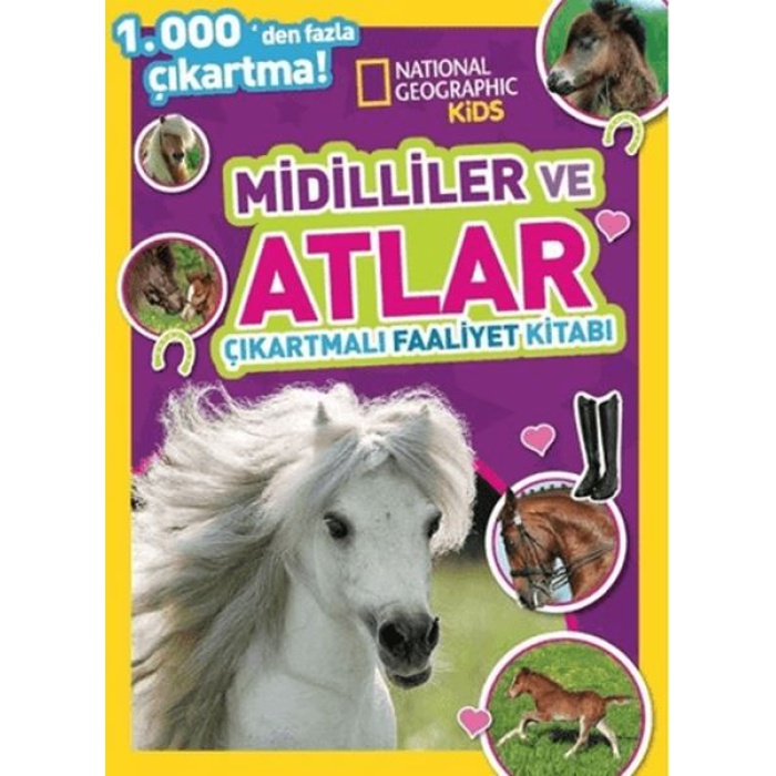 Kids Midilliler Ve Atlar Çıkartmalı Faaliyet Kitabı