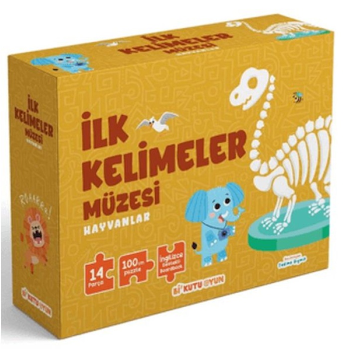 İlk Kelimeler Müzesi - Hayvanlar (İngilizce Destekli Kitap Ve Yapboz Seti)