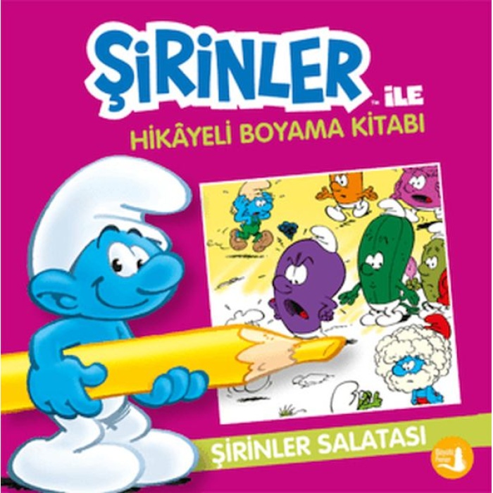 Şirinler İle Hikaye Boyama Kitabı - Şirinler Salatası