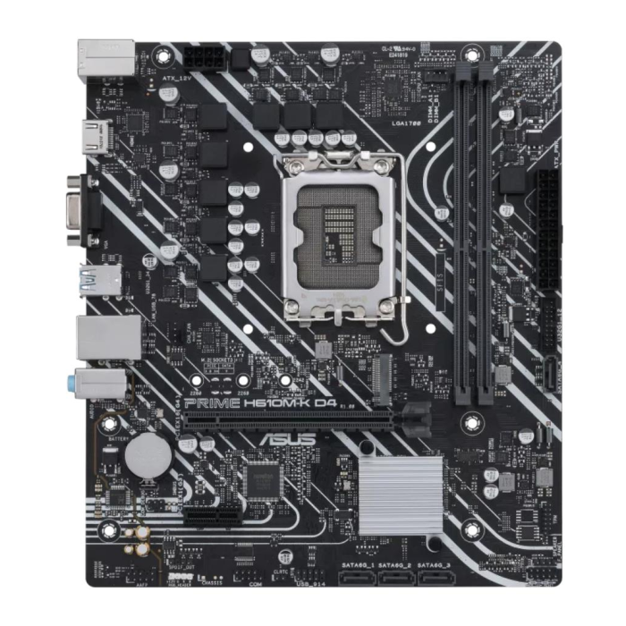 Asus Prime H610M-K D4 Argb, 2Xddr4, M.2, Hdmi, 12-13.14.Nesil, Lga1700 Soket, Anakart