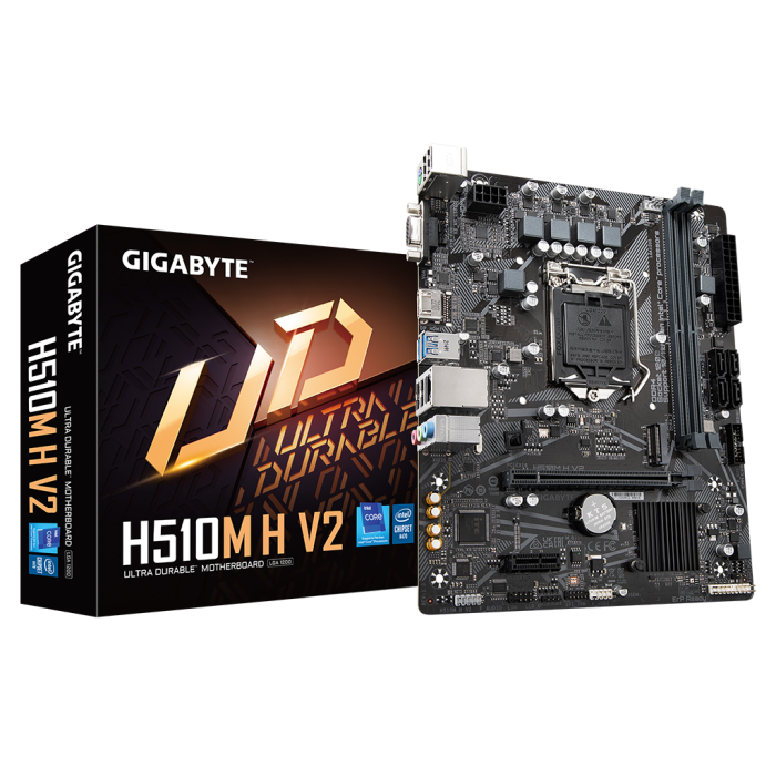 Gigabyte H510M H V2, Rev.1.0, 3200Mhz, 2Xddr4, M.2, D-Sub, Hdmi, 10-11.Nesil, Lga1200 Soket, Anakart