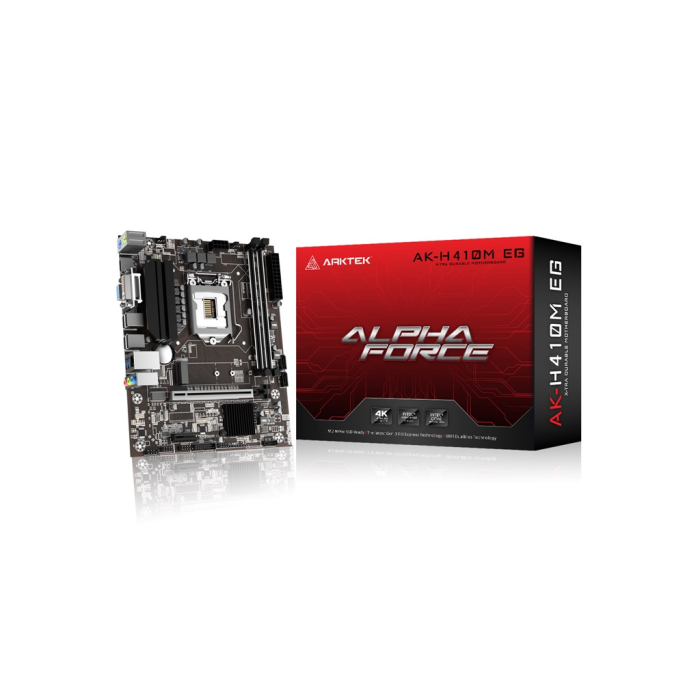 Arktek Alpha Force, Ak-H410M Eg Va, 2Xddr4, M.2, D-Sub, Hdmi, 10.Nesil, Lga1200 Soket, Anakart