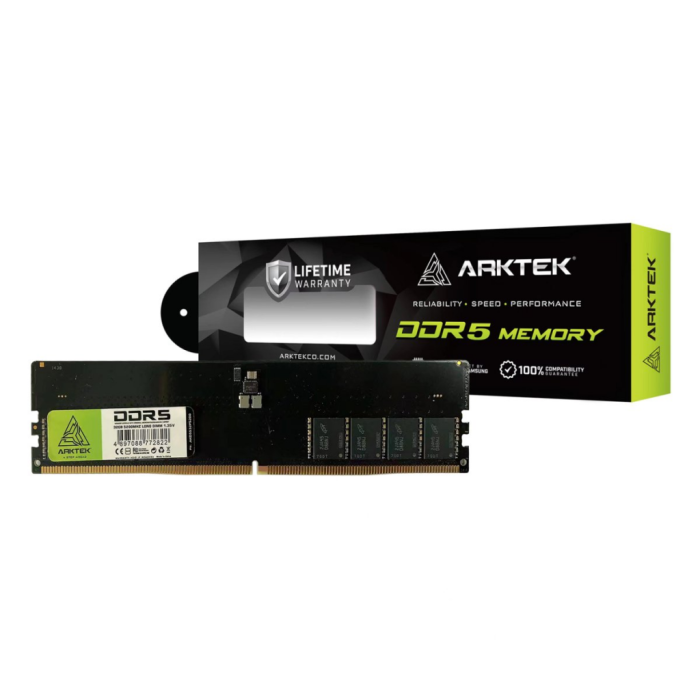 Arktek Akd5S32P5200, 32Gb, Ddr5, 4800Mhz, 1,35V, Cl40, Desktop, Ram (Intel Uyumlu)