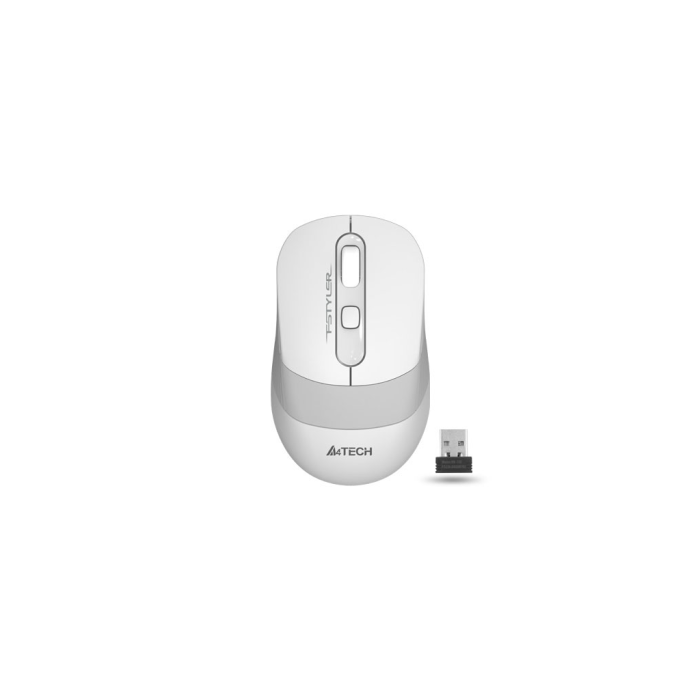 A4 Tech Fg10 (White) Fstyler 2,4Ghz Kablosuz Optik Mouse, 10-15Metre, 4 Buton, Nano Alıcı