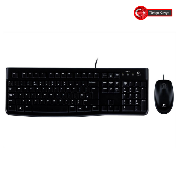 Mk120, 920-002560, Usb Kablolu, Türkçe Q, Klavye Mouse Set