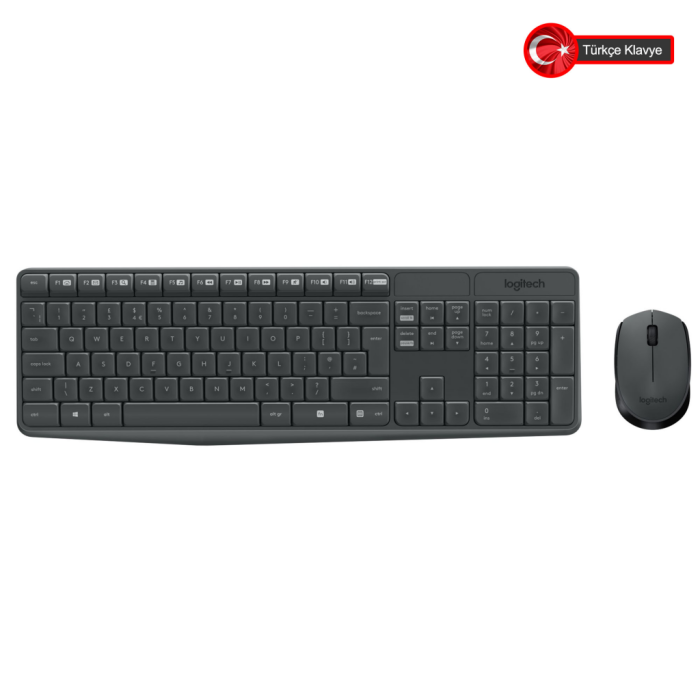 Mk235, 920-007925, Kablosuz, Türkçe Q, Klavye Mouse Set