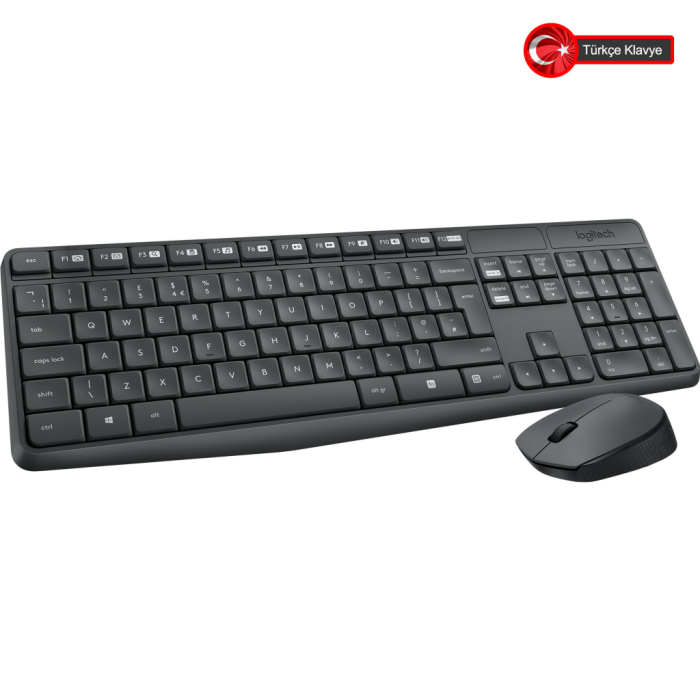 Mk235, 920-007925, Kablosuz, Türkçe Q, Klavye Mouse Set