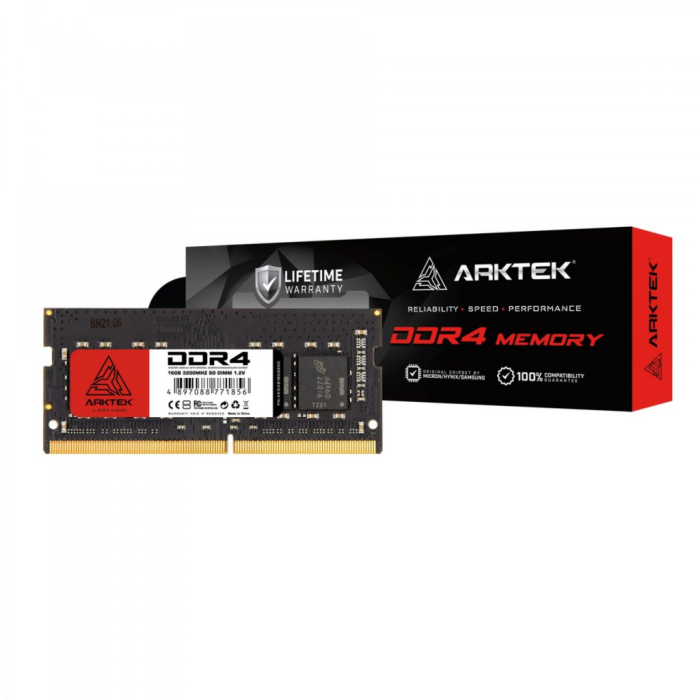 Arktek Akd4S16N3200, 16Gb, Ddr4, 3200Mhz, 1,2V, Cl22, Notebook, Sodimm Ram