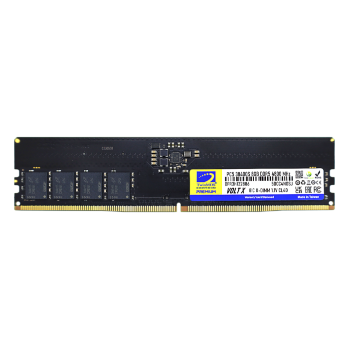 Twinmos Tmd58Gb4800U40, 8Gb, Ddr5, 4800Mhz, Cl40,  1.1V Desktop Ram