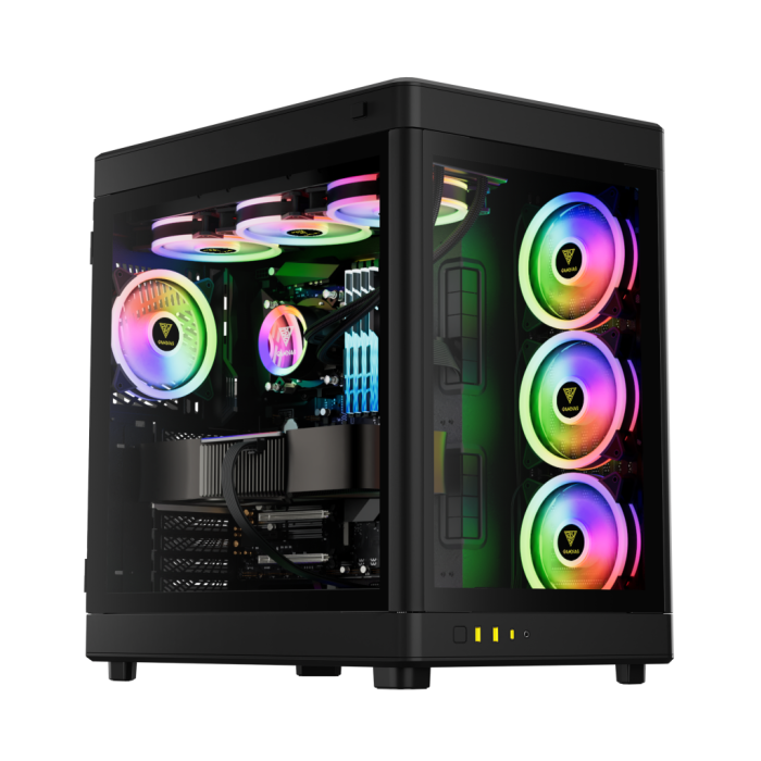 Gamdias Neso P1, Tempered Glass, 850W, 80+Bronze, Atx, Black Edition, Gaming Kasa