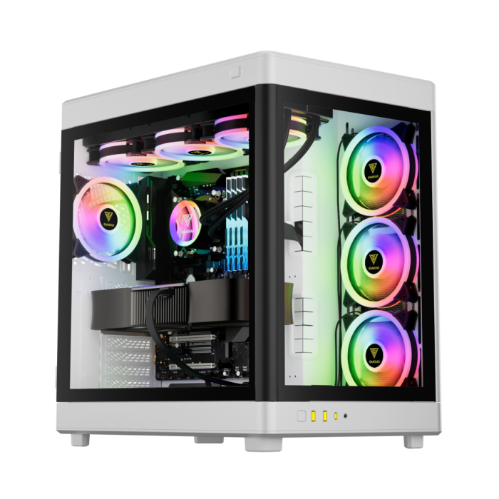 Gamdias Neso P1, Tempered Glass, 850W, 80+Bronze, Atx, White Edition, Gaming Kasa