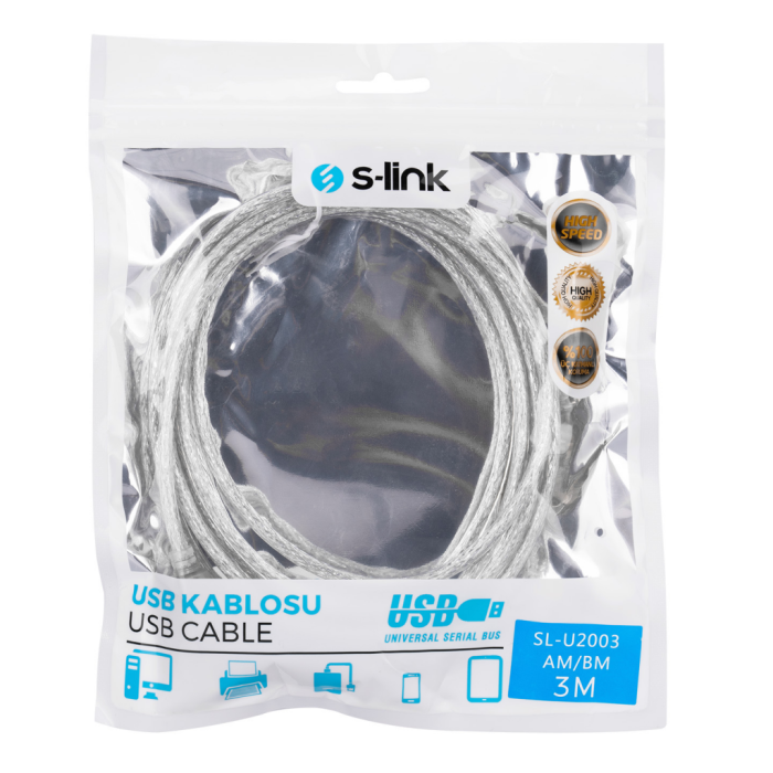 Sl-U2003 Usb Yazıcı Kablosu 3 Metre