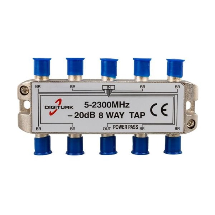 5-2150 Mhz 20Db 8 Yollu Tap Switch 1/8 Splitter