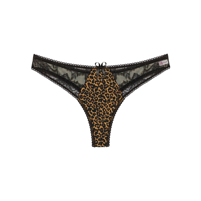 Büyük Beden Leopar Desenli  G String Bato Külot B-66290LEO