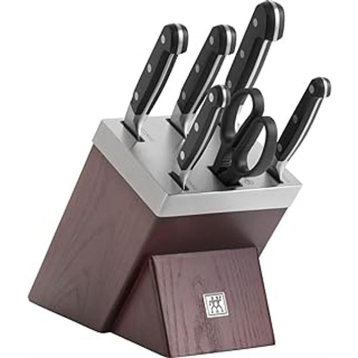 Zwilling 7 Parça Kendinden Bilemeli Blok Set, Doğal Ahşap Ve  Rengi