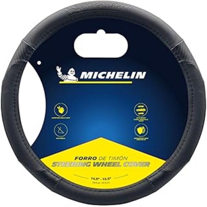 Michelin Mc1000N Premium Suni Deri Direksiyon Kılıfı, Si̇yah