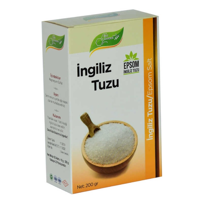 İngiliz Tuzu Yenilebilir Epsom Salt Magzenyum Sülfat 200 Gr