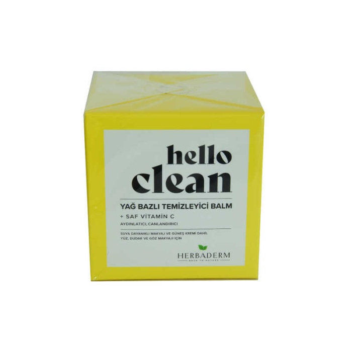 Hello Clean Yüz Dudak Ve Göz Için Yağ Bazlı Temizleyici Balm Saf C Vitaminli 100 Ml