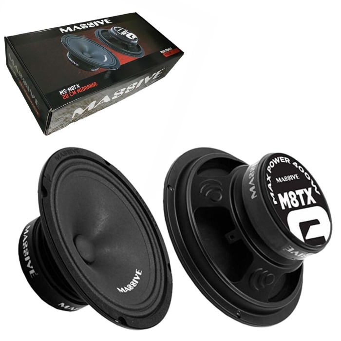 Ms-M8Tx Oto Midrange 20Cm 400 Watt (120 Rms) Kapaklı 2 Adet