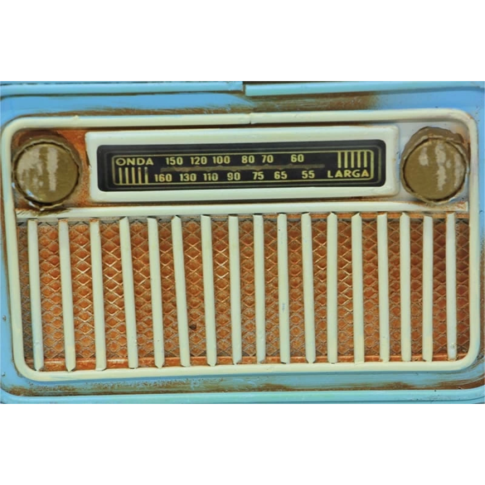 Vintage Tasarım Dekoratif Metal Radyo