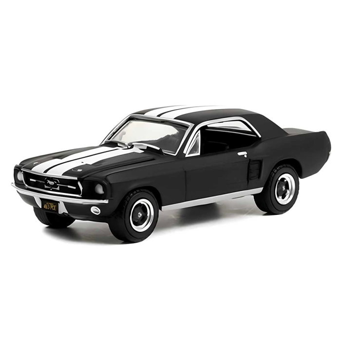 1:64 1967 Ford  Coupe In Black With White Stripes