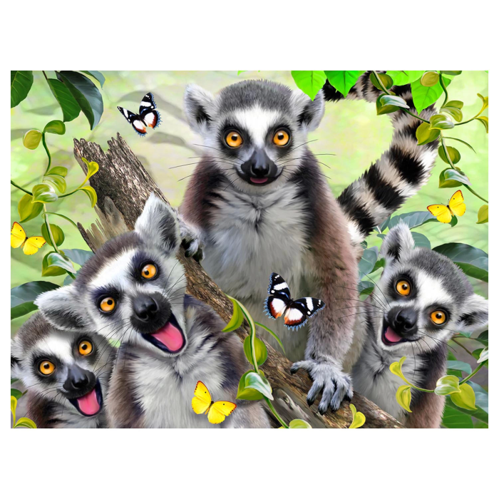 Prime 3D - Lemur Pelüş Ve Selfie 48 Parça Puzzle 15801